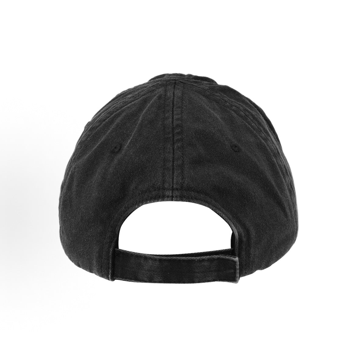 BALENCIAGA 巴黎世家 Washed Denim Logo Baseball Cap Black/White