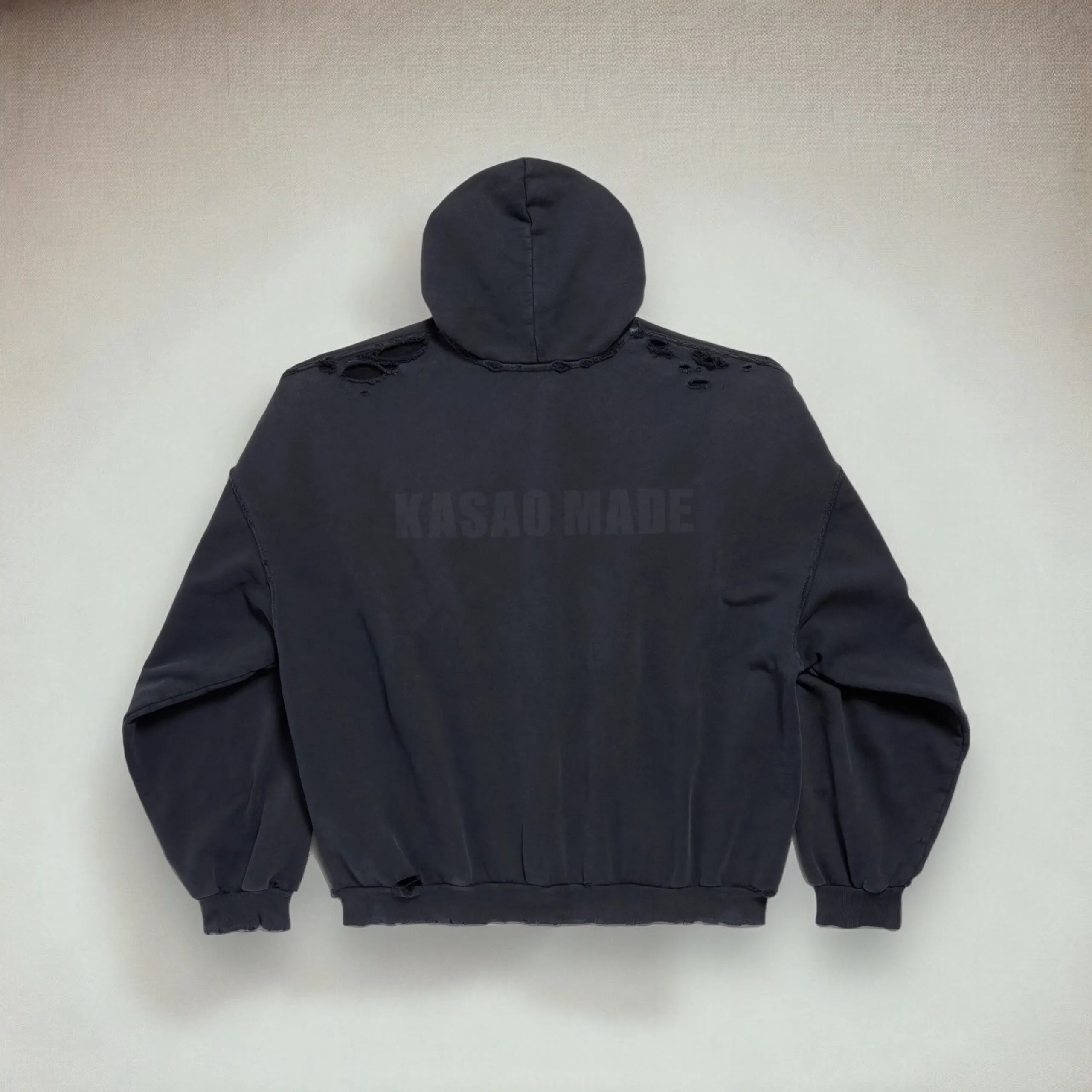𝗞𝗔𝗦𝗔𝗢 𝗠𝗔𝗗𝗘®︎ FW24 “The FlameDo” Hoodie Washed Dark Navy