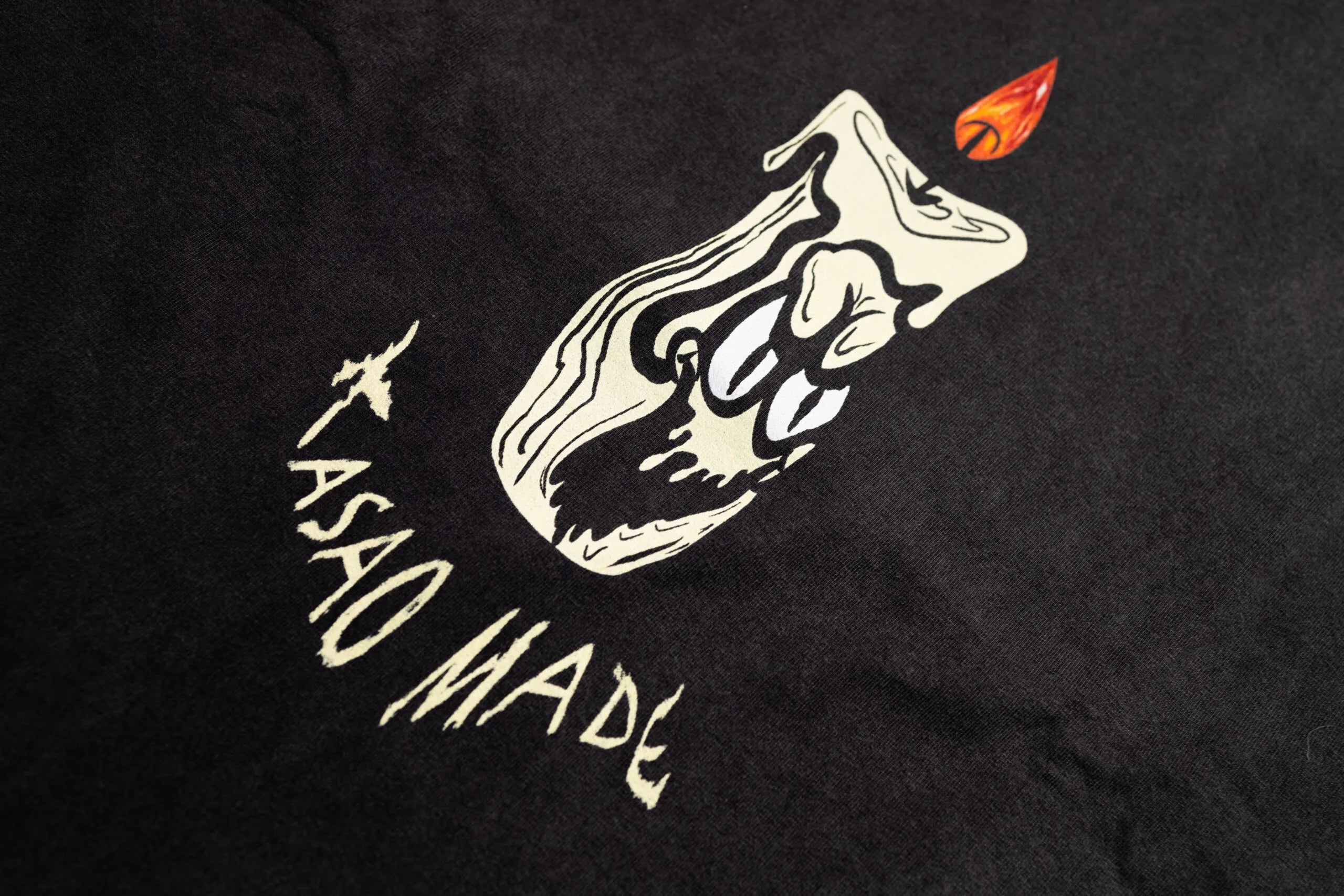 𝗞𝗔𝗦𝗔𝗢 𝗠𝗔𝗗𝗘®︎ FW24 “The FlameDo” Tee Washed Dark Navy