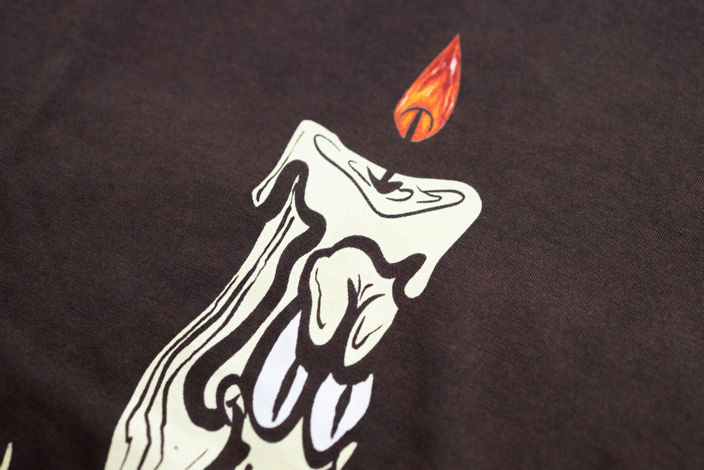 𝗞𝗔𝗦𝗔𝗢 𝗠𝗔𝗗𝗘®︎ FW24 “The FlameDo ” Tee Washed Brown
