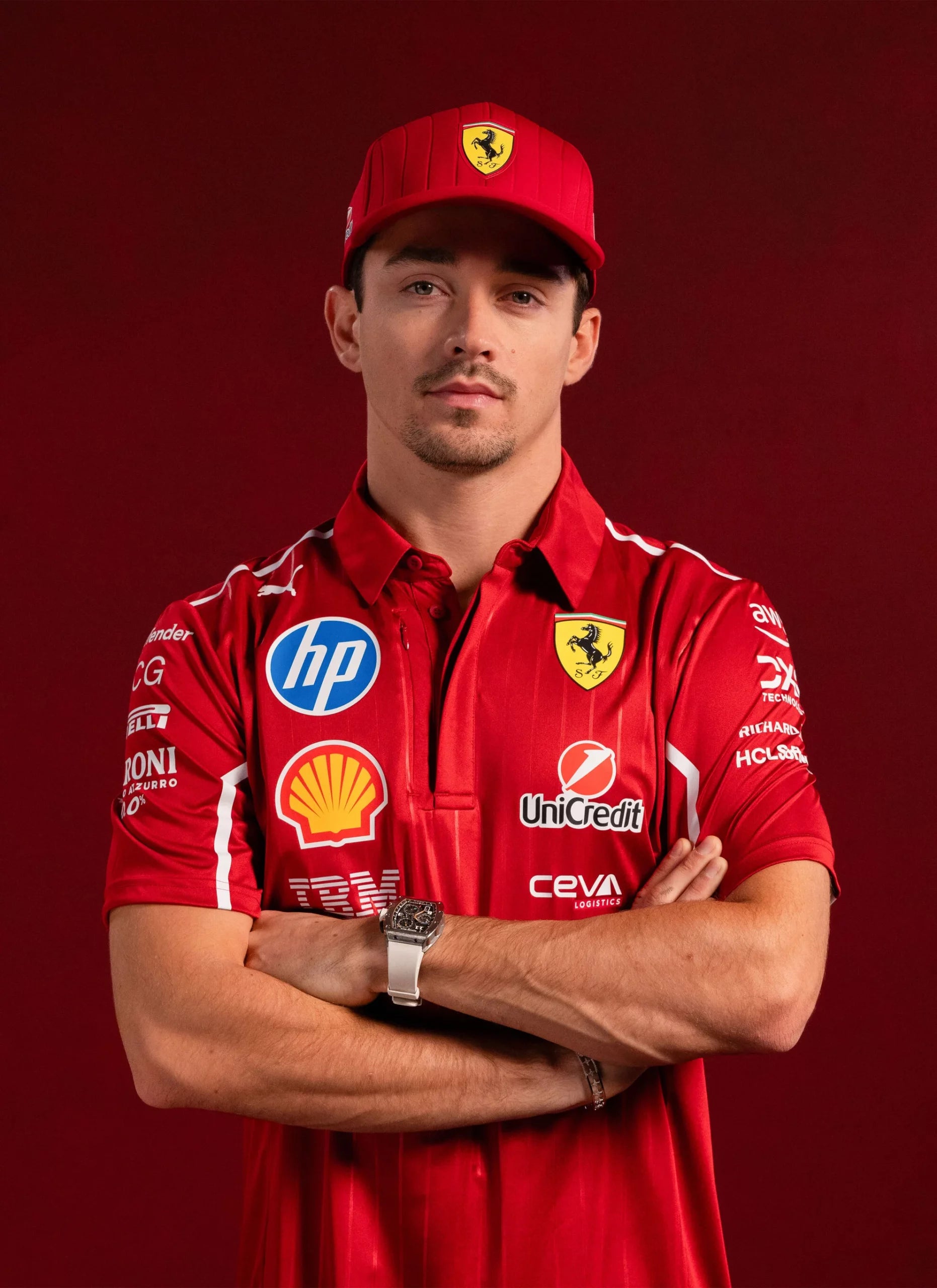 Ferrari F1 Team 法拉利 2025 Team Charles Leclerc 16 Driver Cap 樂樂 帽子 超狂限時折扣中 紅色/白色