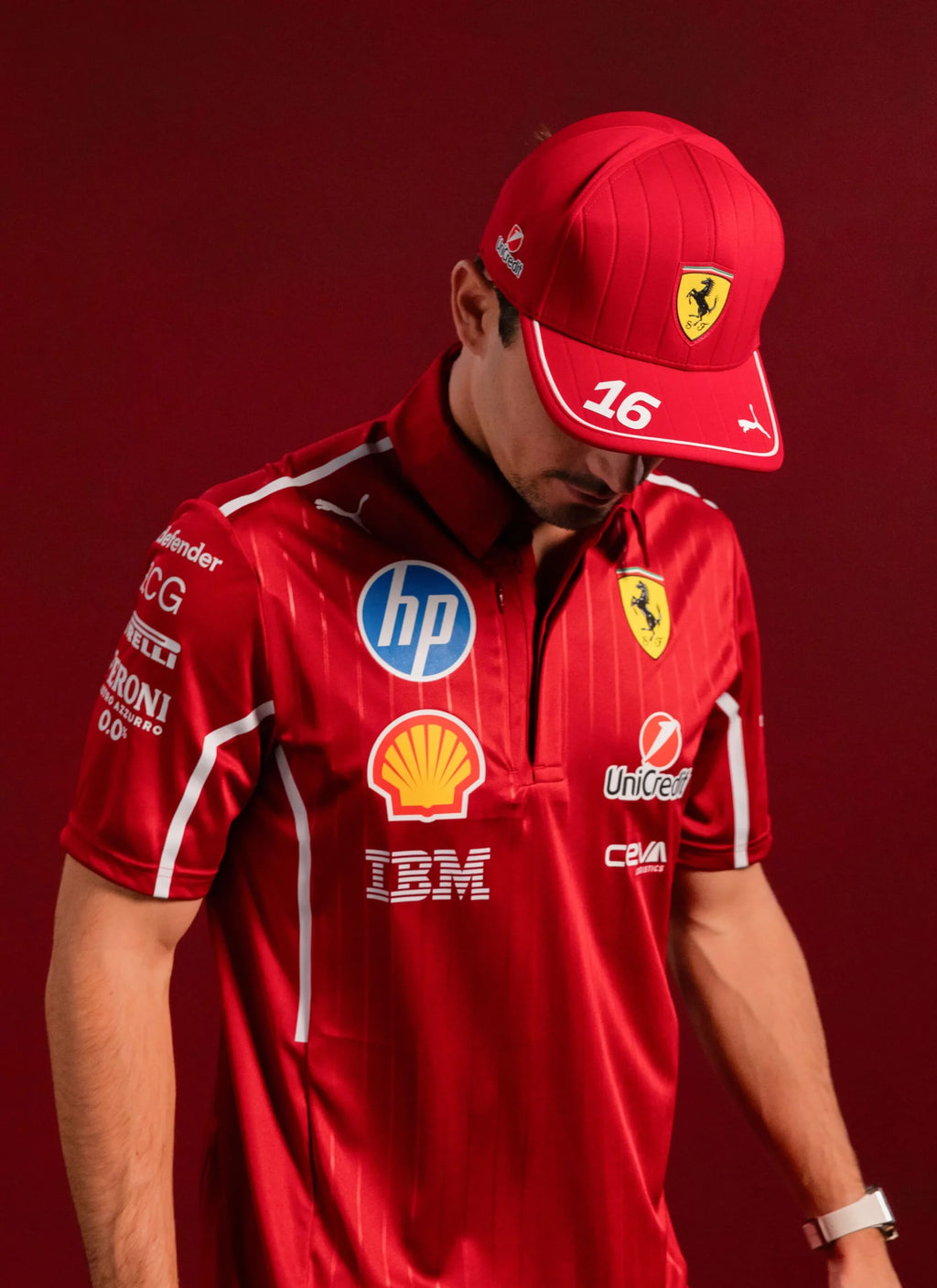Ferrari F1 Team 法拉利 2025 Team Charles Leclerc 16 Driver Cap 樂樂 帽子 超狂限時折扣中 紅色/白色