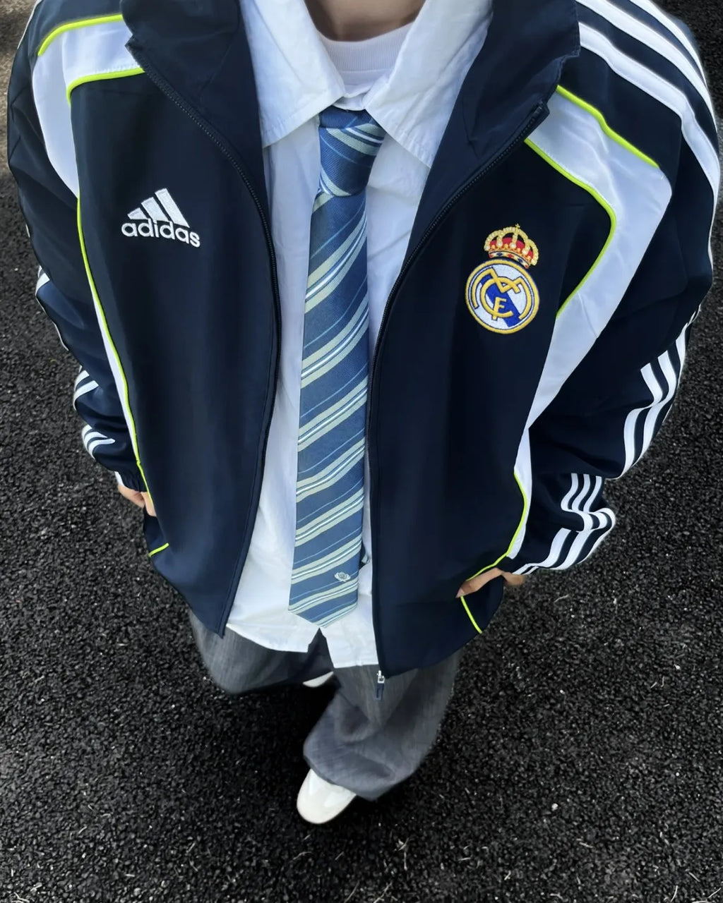 Adidas x Real Madrid 刺繡足球外套