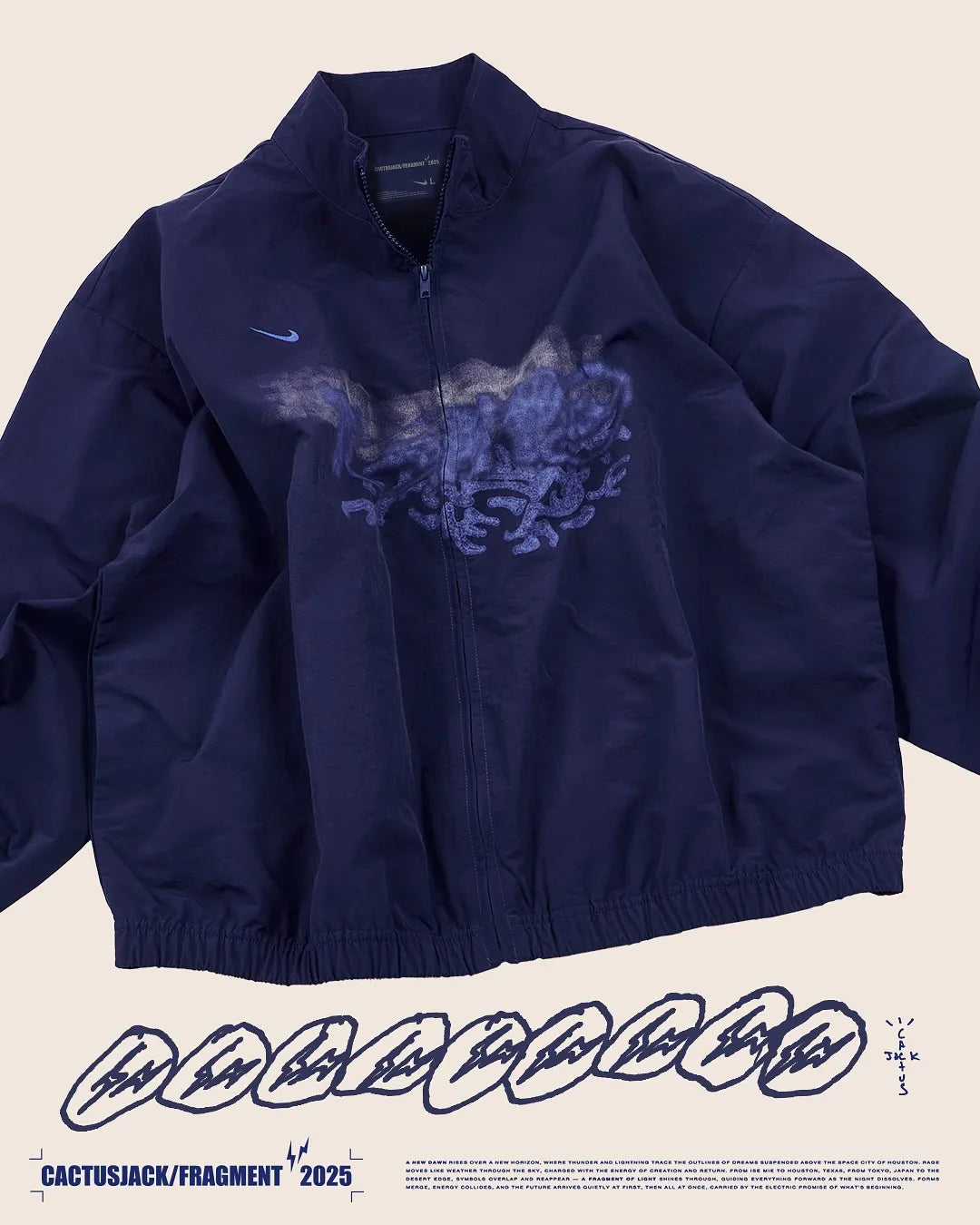 Travis Scott x Fragment x Nike TOKYO WINDBREAKER ZIP 三方聯名拉鍊夾克
