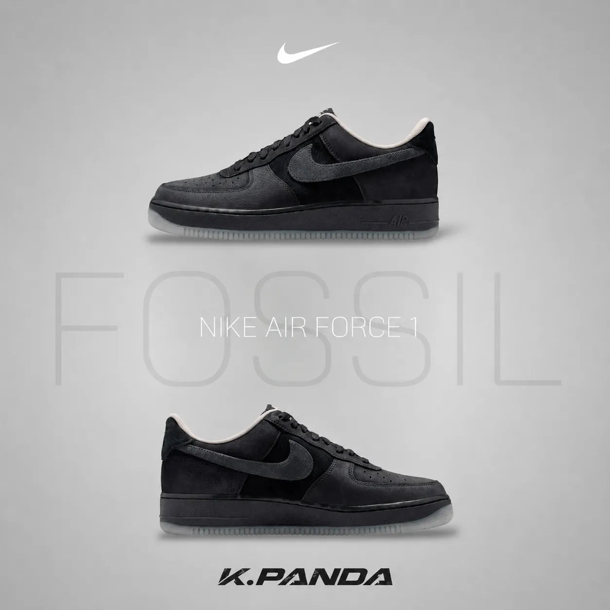 NIKE AIR FORCE 1 Black Fossil