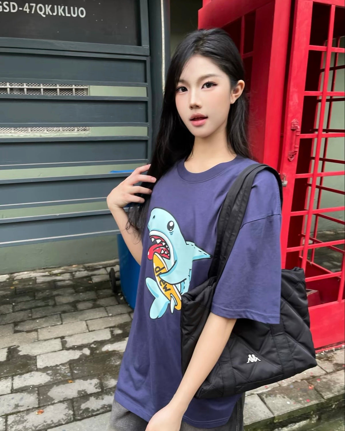Drew House 鯊魚 短袖T恤 海軍藍 DH-HJ2121-FINV