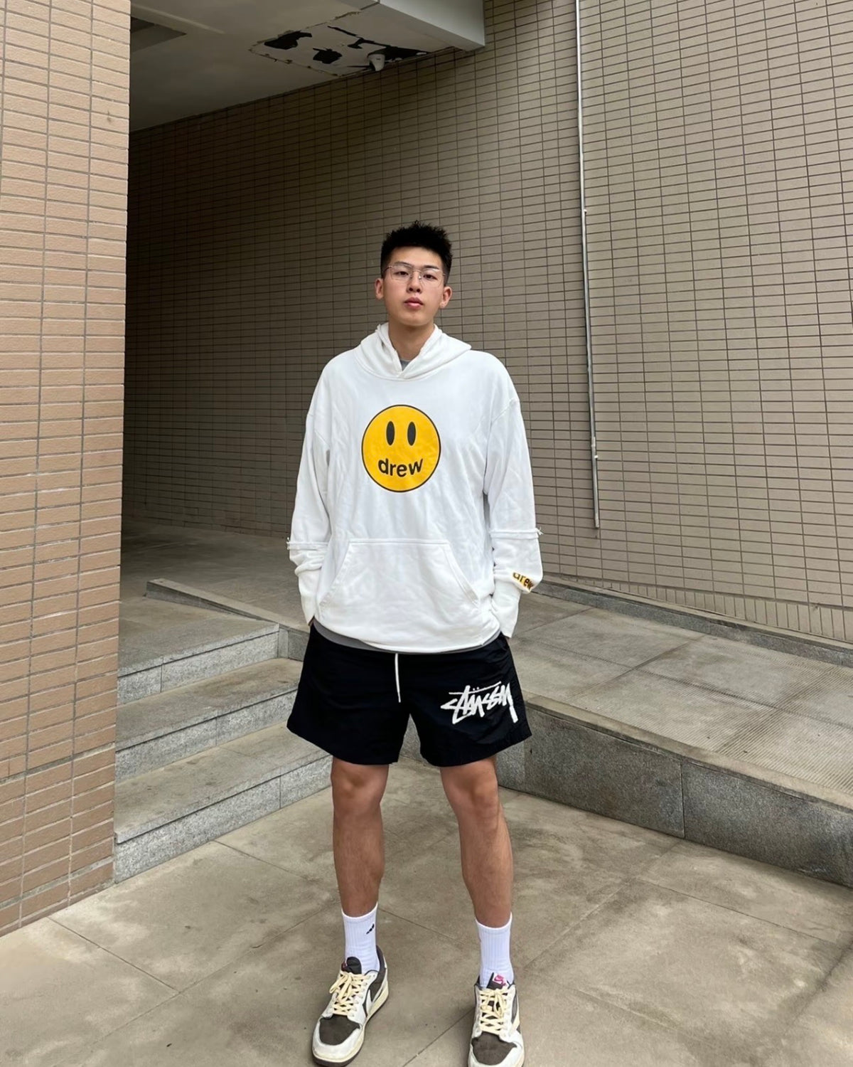Drew House A笑臉 帽T 白色 DR-SS20-017