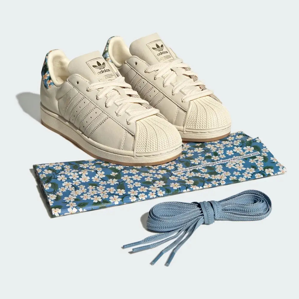adidas SUPERSTAR II X LIBERTY LONDON 奶油色 碎花 JR8865