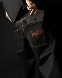 INVICTUS RADICAL WIDE DENIM BAGGY PANTS / 爪痕單寧寬版牛仔褲 — 2