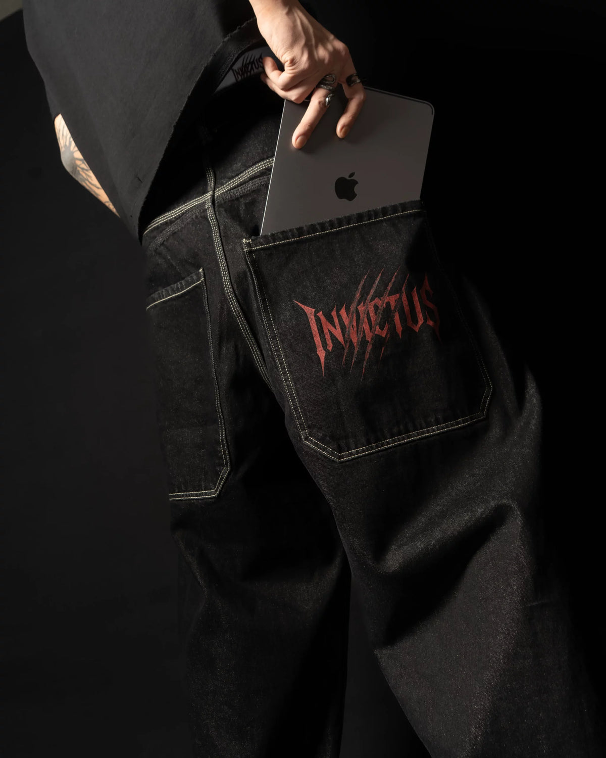 INVICTUS RADICAL WIDE DENIM BAGGY PANTS / 爪痕單寧寬版牛仔褲