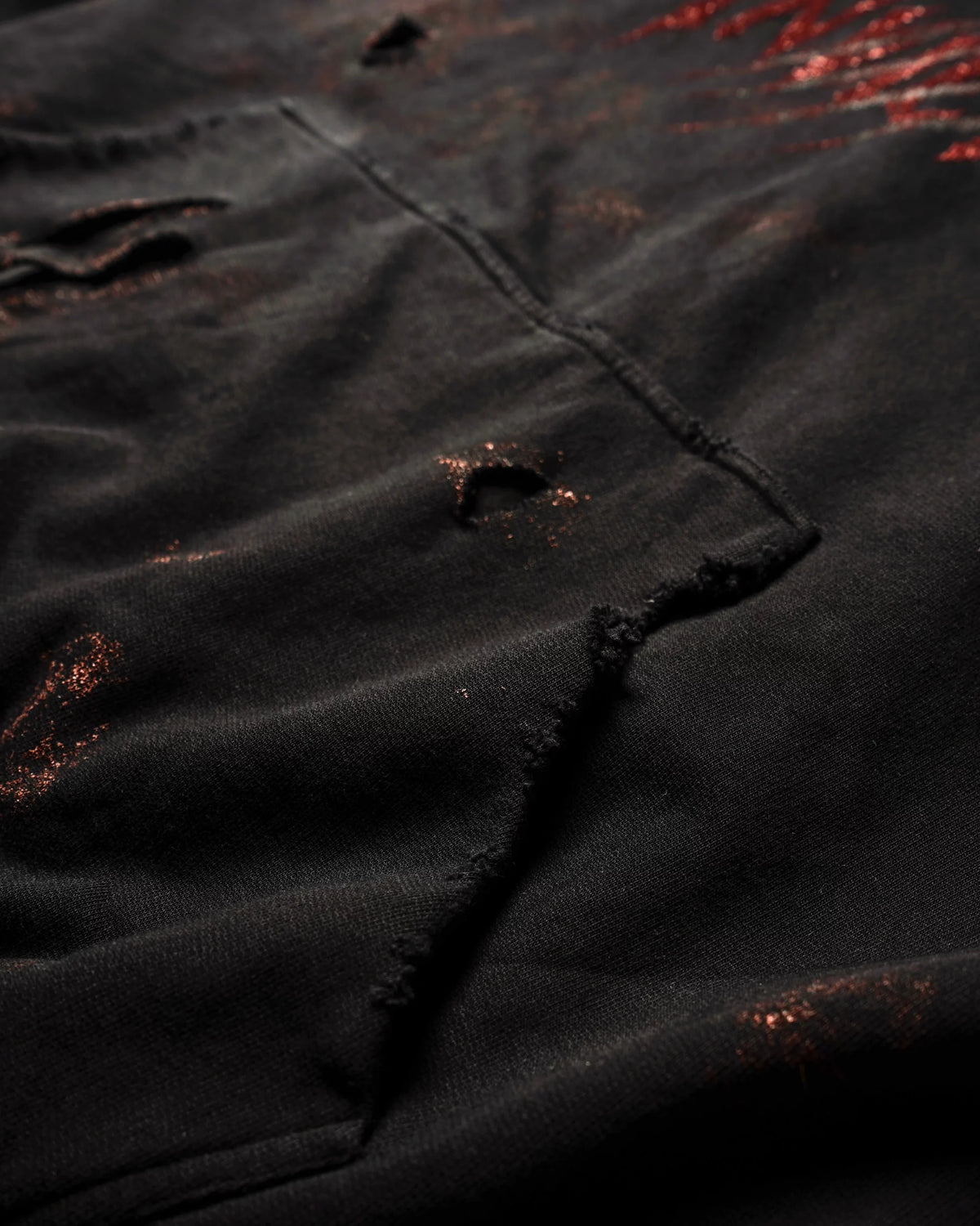 INVICTUS DESTROYED LAYERED HOODIE / 戰損彈孔雙層帽T