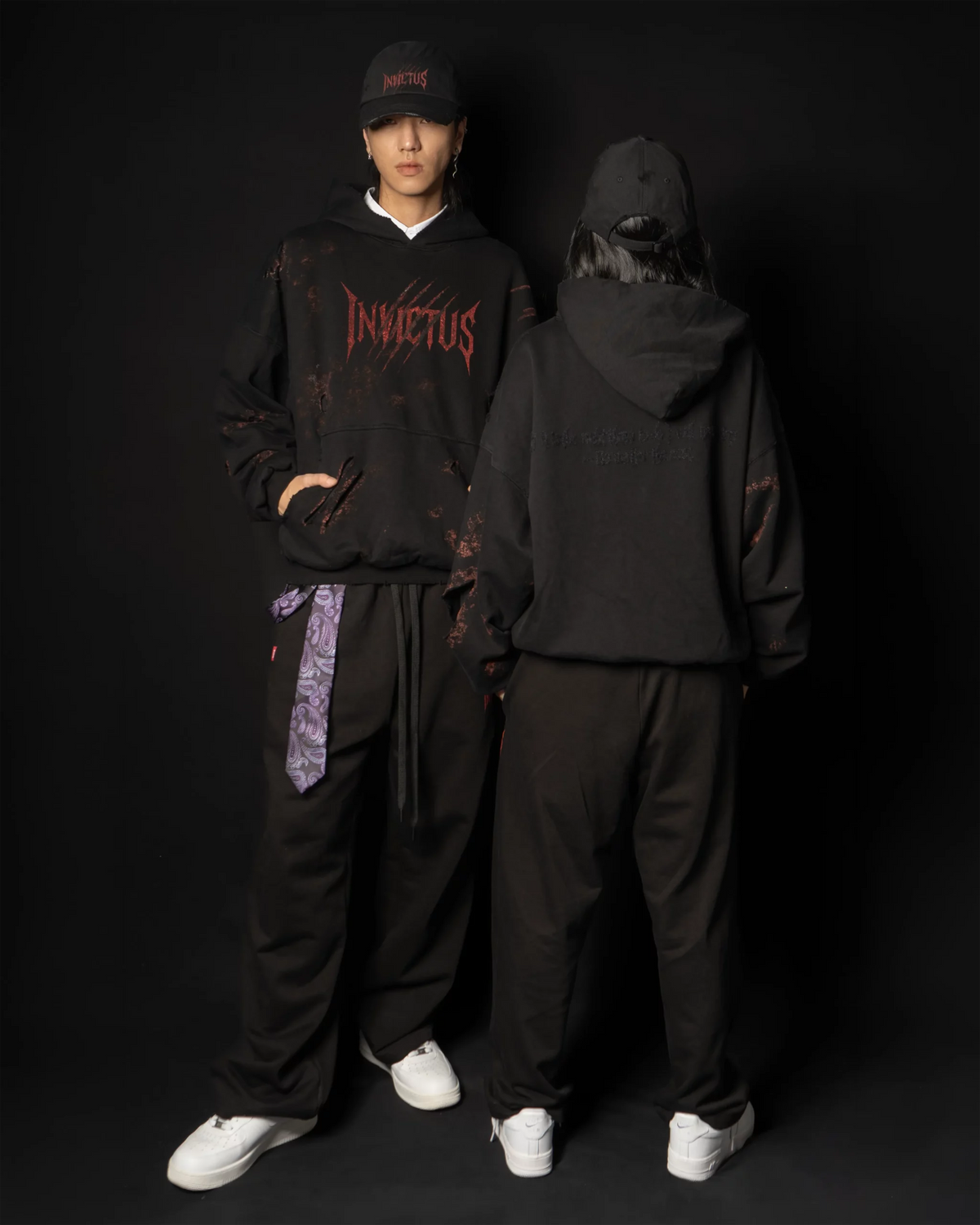 INVICTUS DESTROYED LAYERED HOODIE / 戰損彈孔雙層帽T