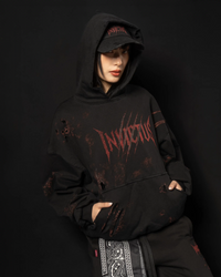 INVICTUS DESTROYED LAYERED HOODIE / 戰損彈孔雙層帽T — 19