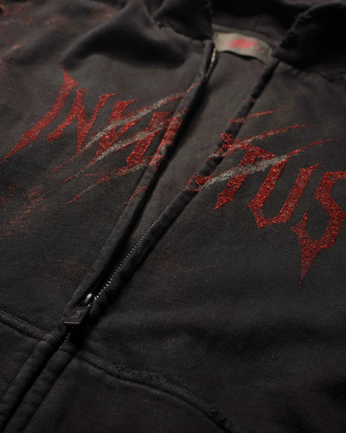 INVICTUS DESTROYED LAYERED ZIP HOODIE / 戰損彈孔雙層連帽外套