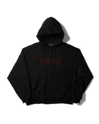 INVICTUS DESTROYED LAYERED ZIP HOODIE / 戰損彈孔雙層連帽外套 — 1