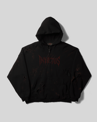 INVICTUS DESTROYED LAYERED ZIP HOODIE / 戰損彈孔雙層連帽外套 — 1