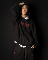 INVICTUS DESTROYED LAYERED ZIP HOODIE / 戰損彈孔雙層連帽外套 — 4