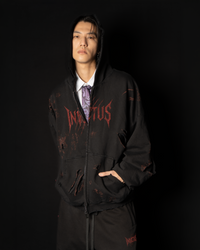 INVICTUS DESTROYED LAYERED ZIP HOODIE / 戰損彈孔雙層連帽外套 — 16