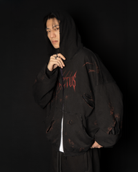 INVICTUS DESTROYED LAYERED ZIP HOODIE / 戰損彈孔雙層連帽外套 — 17