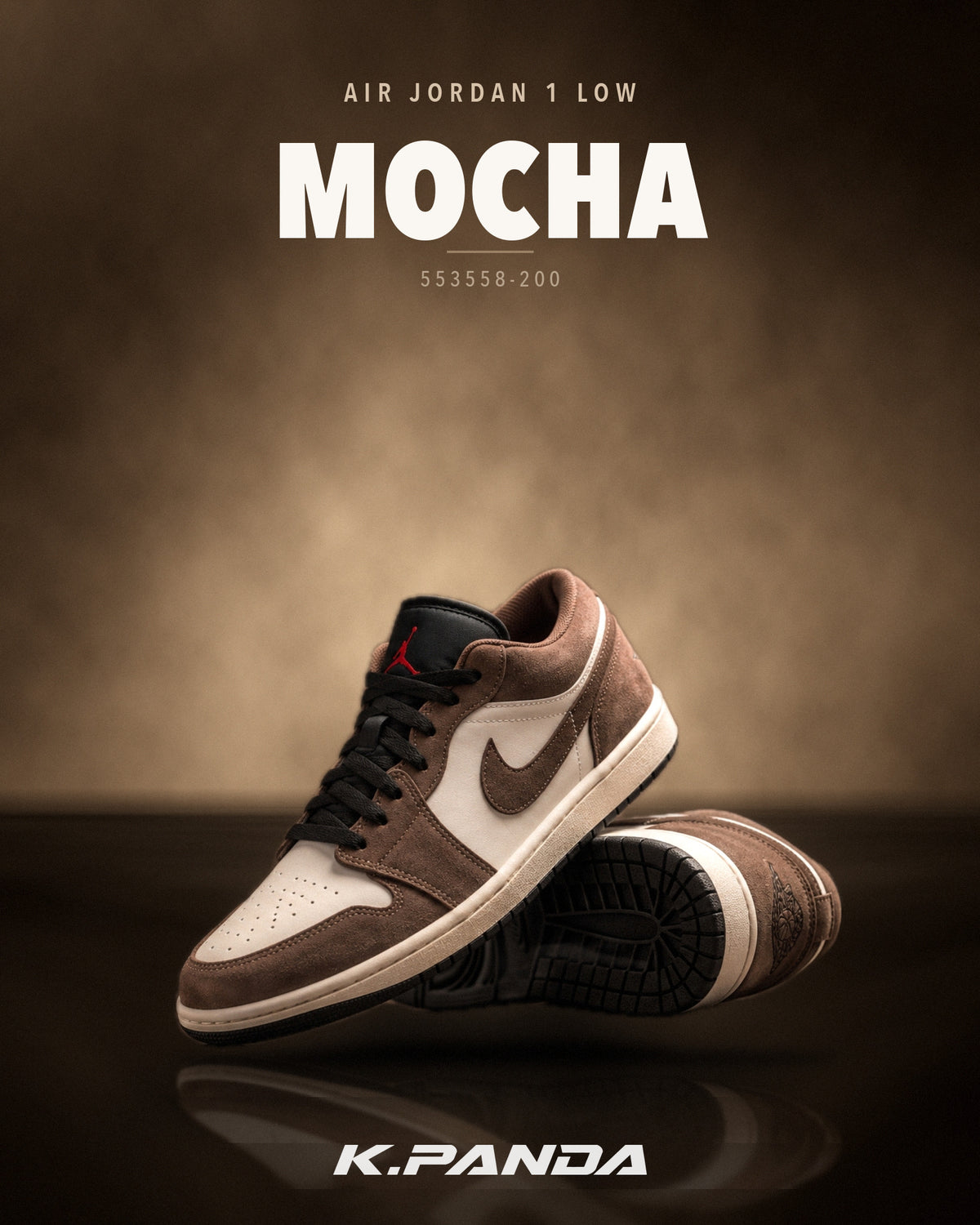 Air Jordan 1 Low Mocha 摩卡可可棕 主視覺