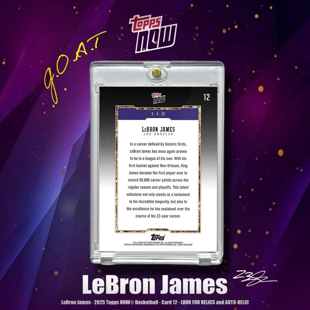 LeBron James 50,000分紀念卡 – 2025 Topps NOW®