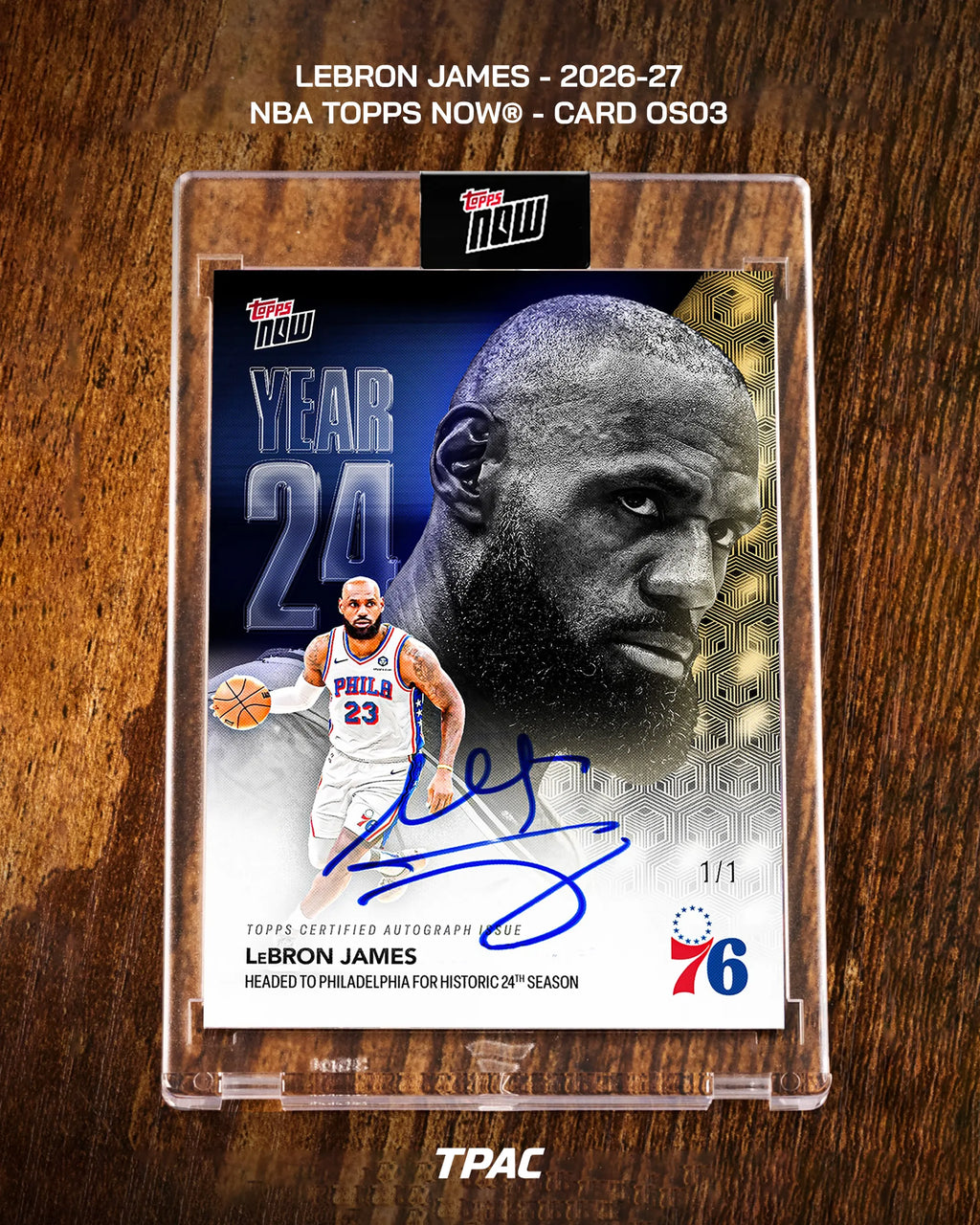 LeBron James Topps NOW OS03 YEAR 24 卡面