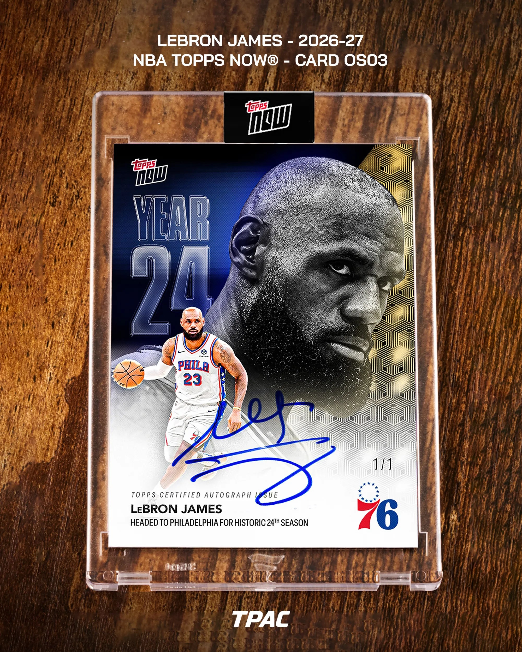 LeBron James Topps NOW OS03 YEAR 24 卡面