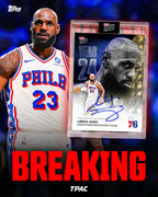 LeBron James Topps NOW OS03 費城 76 人卡面