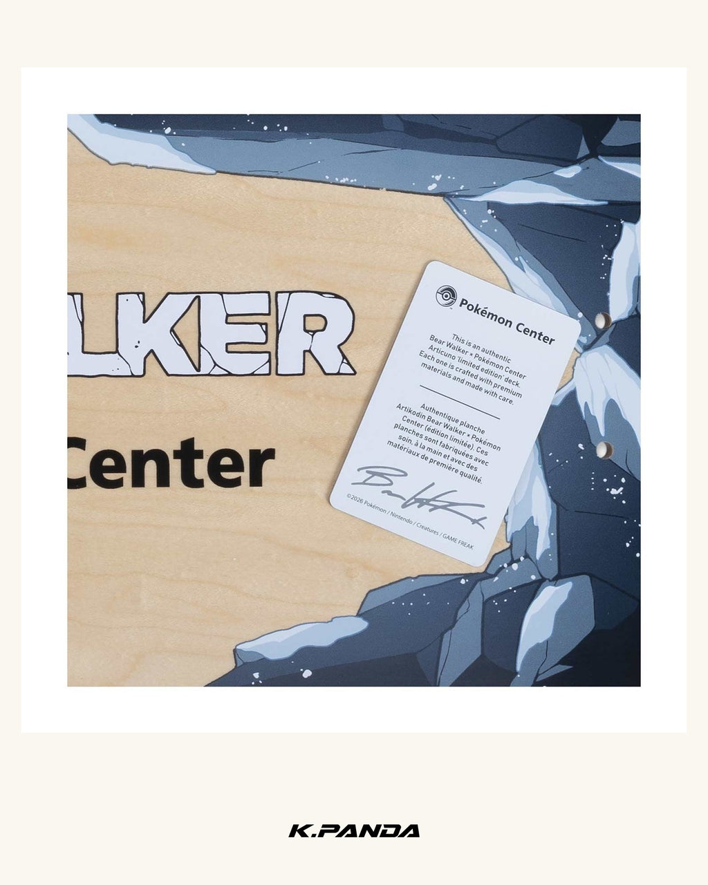 Pokémon Center × Bear Walker 急凍鳥滑板｜Pokémon Center 官方商品圖 4