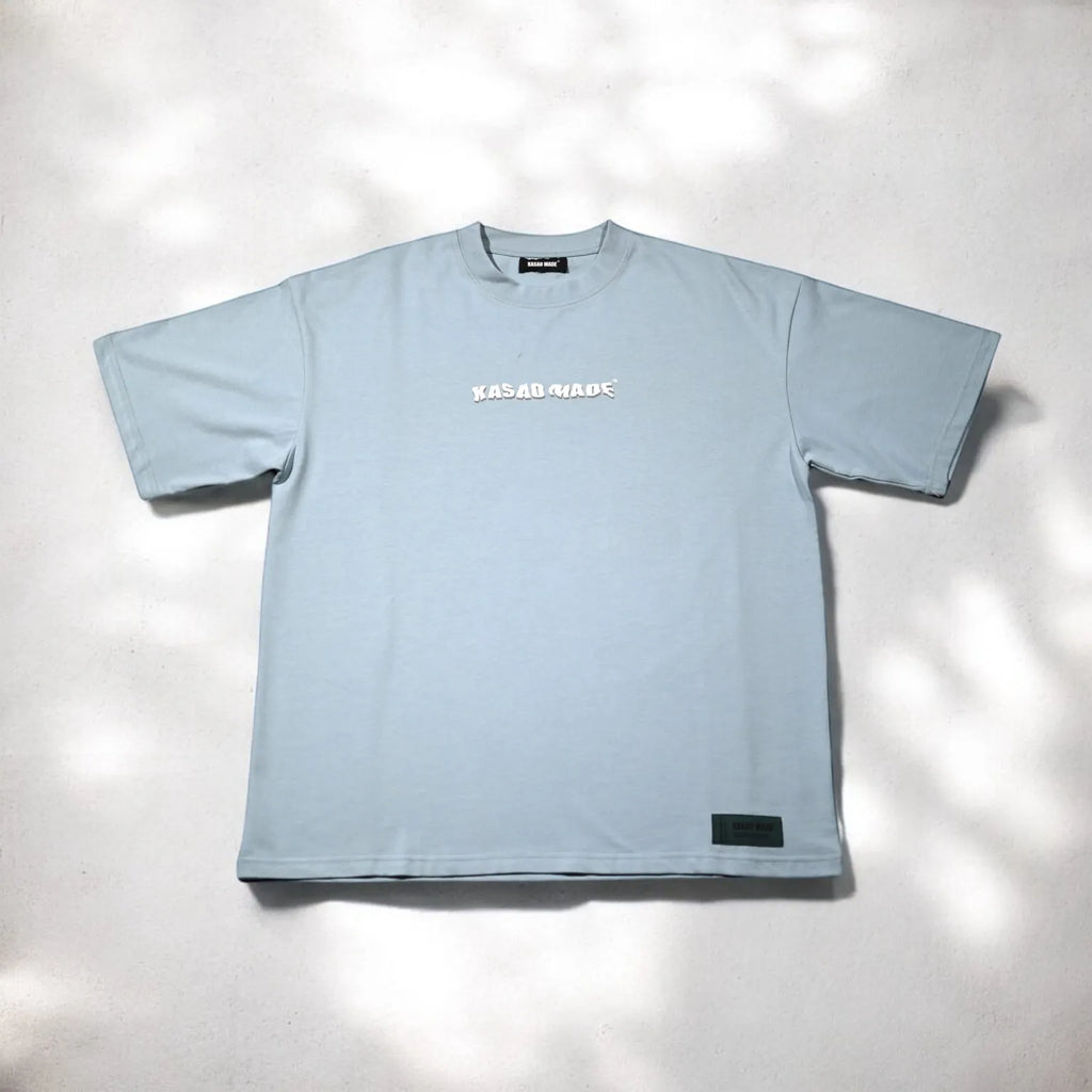 𝗞𝗔𝗦𝗔𝗢 𝗠𝗔𝗗𝗘®︎ SS24 LOGO TEE “Morandi Blue” KMSS24LGTEE1BLU1（現貨）