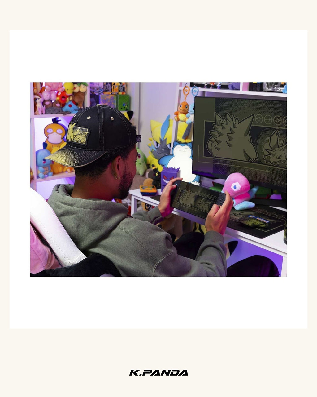 Pokémon 初代開場場景復古棒球帽｜Pokémon Center 官方商品圖 5