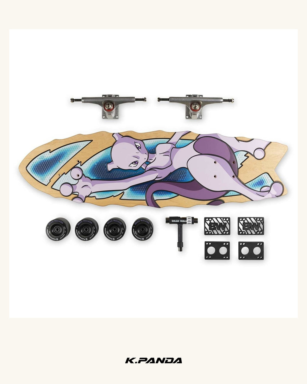 Pokémon Center × Bear Walker 超夢滑板｜Pokémon Center 官方商品圖 4