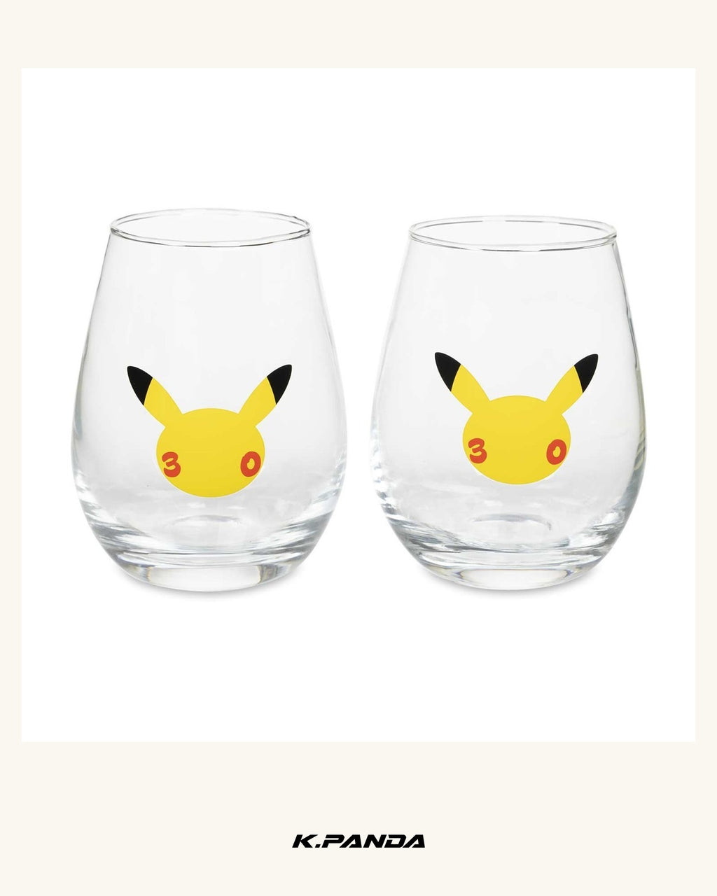 Pokémon 30 週年限定無梗玻璃杯 2 入組｜Pokémon Center 官方商品圖 1