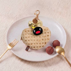正版授權 PINGU 企鵝家族 愛心 巧克力餅乾 毛絨 吊飾 零錢包 耳機包