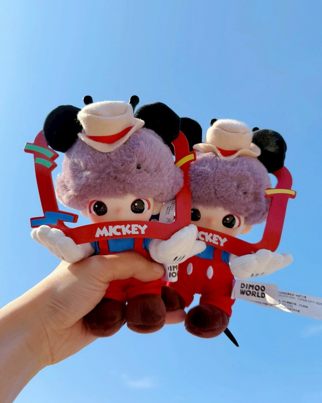 POPMART 泡泡瑪特 Dimoo World x 迪士尼 搪膠毛絨吊飾 公仔 盲盒