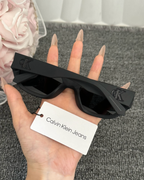 CALVIN KLEIN 墨鏡 太陽眼鏡 方框 貓眼 CK 黑色 米白色