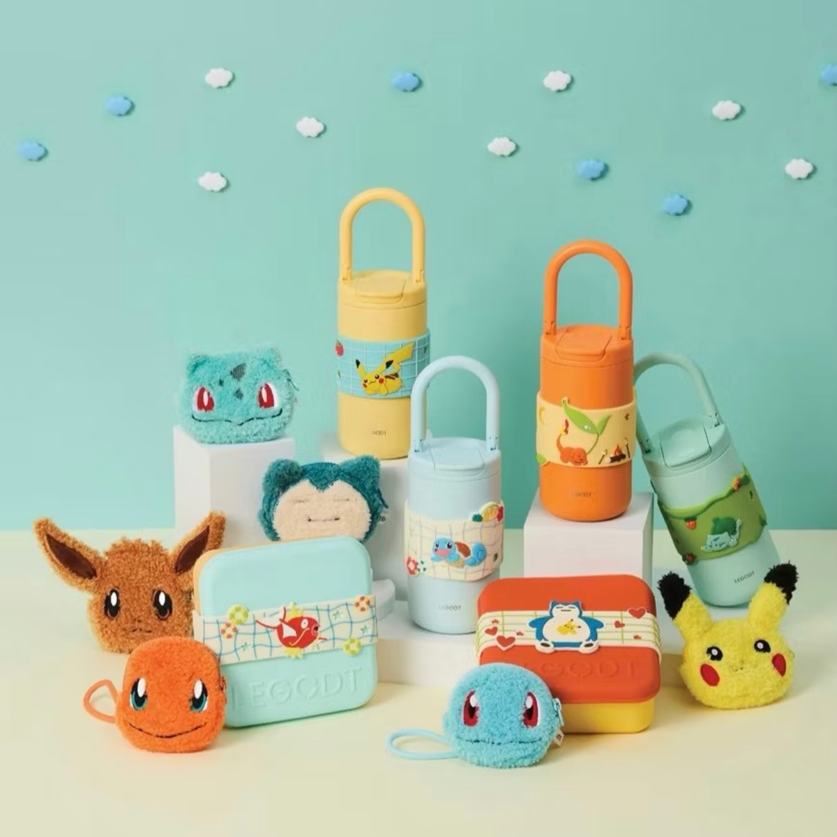 POKÉMON x LEGODT 寶可夢 保溫瓶 餐具盒 毛絨零錢包吊飾