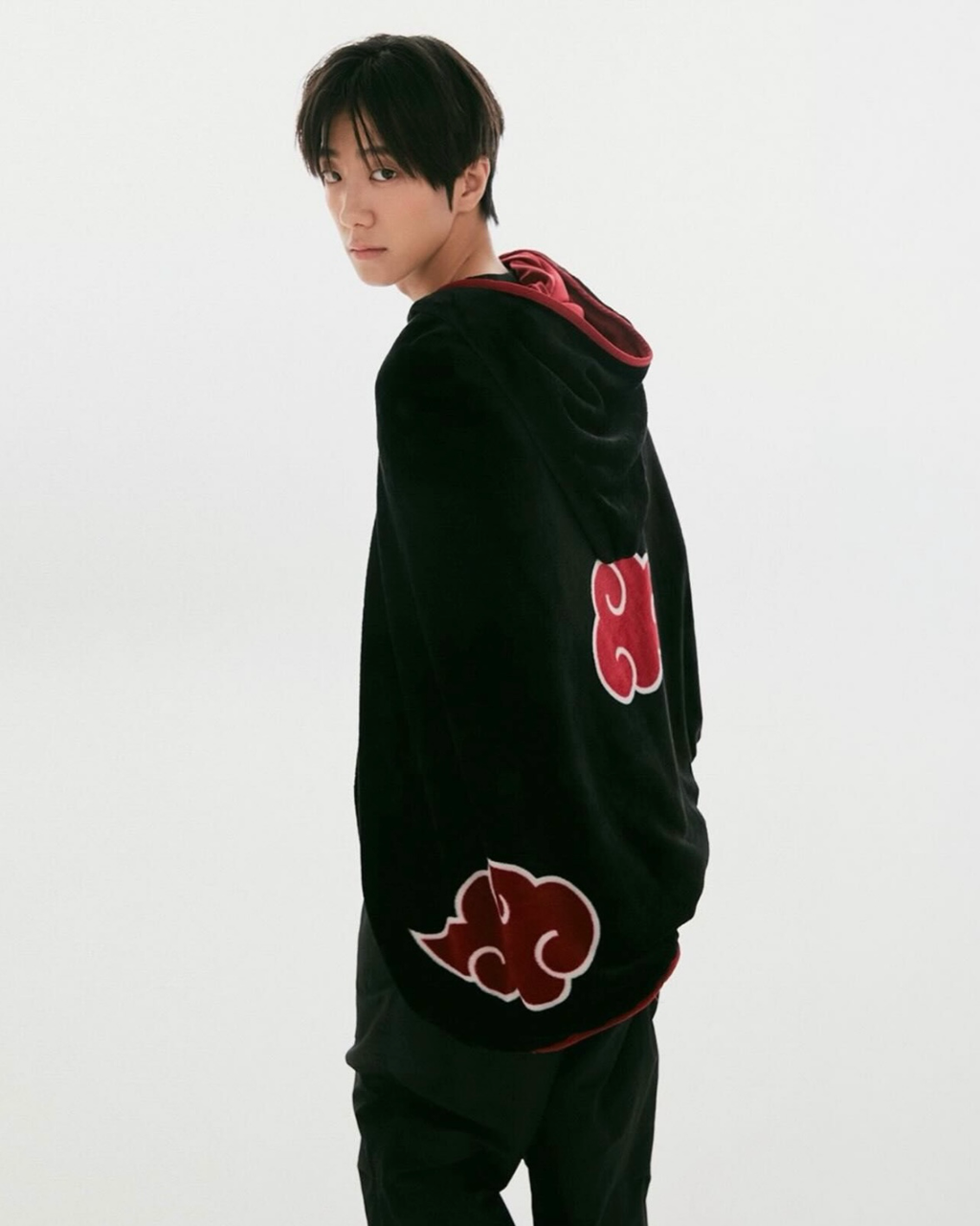 韓國SPAO x 火影忍者 聯名 睡衣 短袖上衣 眼罩 披肩 套裝