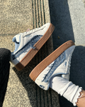 PUMA SUEDE XL 米白 牛仔 鬚邊 焦糖底 板鞋 休閒鞋 女鞋 403228-01