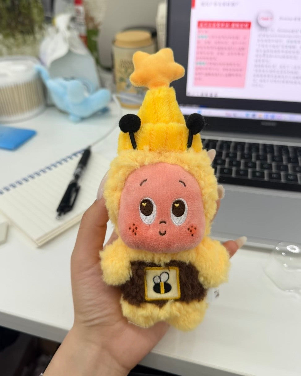 POPMART 泡泡瑪特 歡迎來到月球表面系列 星星人 毛絨吊飾 掛件 牛奶 蜜蜂