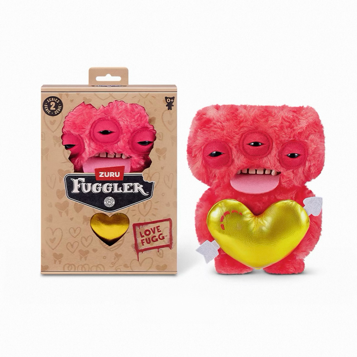 FUGGLER 牙齒怪 放克牙寶 2代愛心款 毛絨 玩偶 娃娃