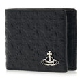 Vivienne Westwood Viv Embossed 浮雕 黑色 短夾 皮夾 土星 西太后 薇薇安