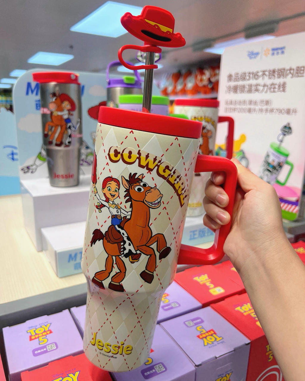 正版授權玩具總動員 不鏽鋼吸管杯 提把杯 冰壩杯 TOY STORY DISNEY 迪士尼