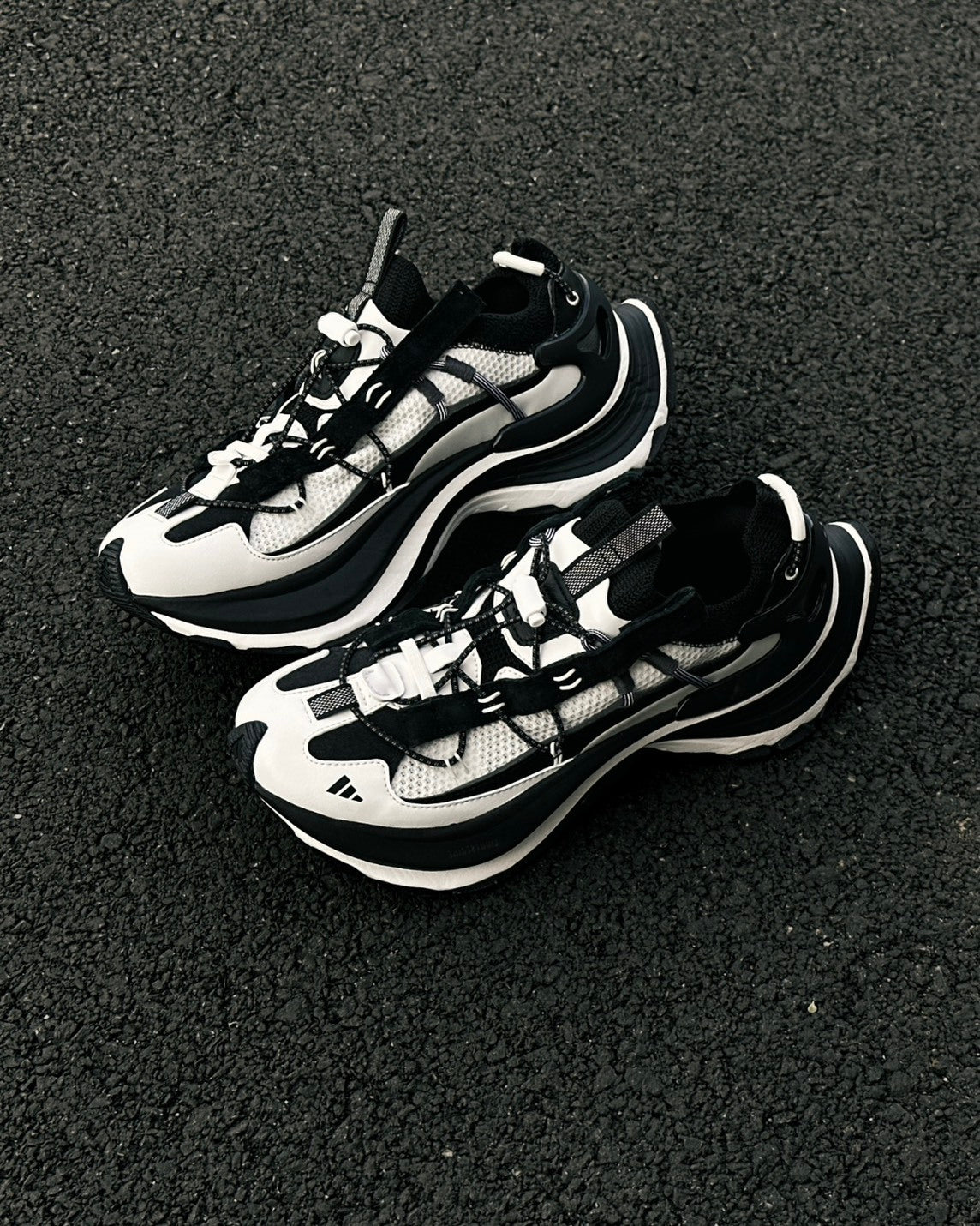 adidas FOS XLG SPEED HIKE 黑白熊貓 機甲鞋 解構 快速抽繩 厚底增高 巴黎世家平替