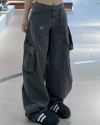 ADIDAS ORIGINALS CURVED TROUSERS 炭灰 闊腿褒 寬鬆 彎刀褒 KH1180