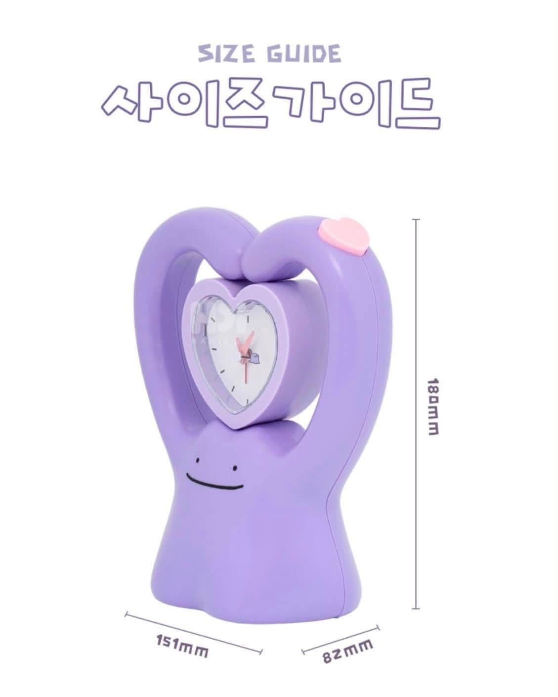 正版授權韓國🇰🇷 HANILDI 寶可夢 百變怪 愛心鬧鐘 時鐘 Pokémon 聯名