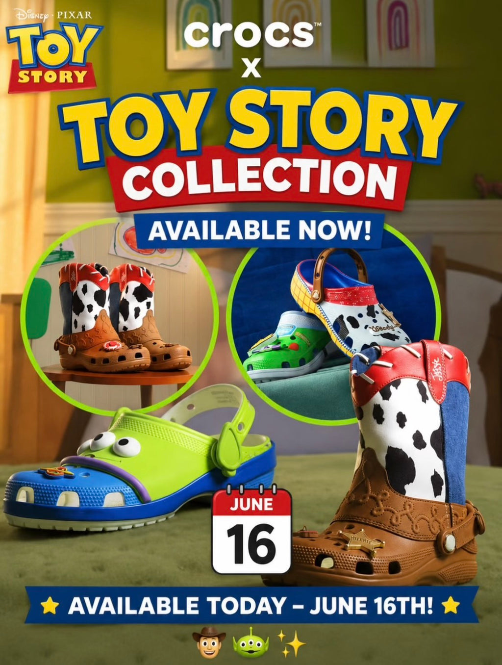 CROCS x Toy Story 玩具總動員 聯名 厚底 洞洞鞋 拖鞋 男女鞋