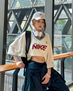 NIKE SPORTSWEAR 1972 透氣網布 V領 撞色 拼接 寬鬆 短袖 上衣
