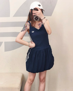 ADIDAS ORIGINALS 南洋風度假風洋裝連身裙吊帶細肩帶 藍色KX0725 白色KX0726