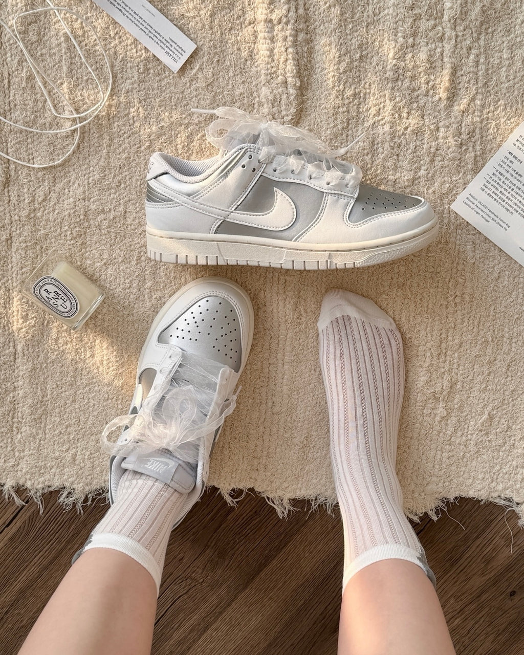 NIKE DUNK LOW NN 金屬銀白 線帶 Y2K 低筒 女鞋 張員瑛同款 IB7311-001